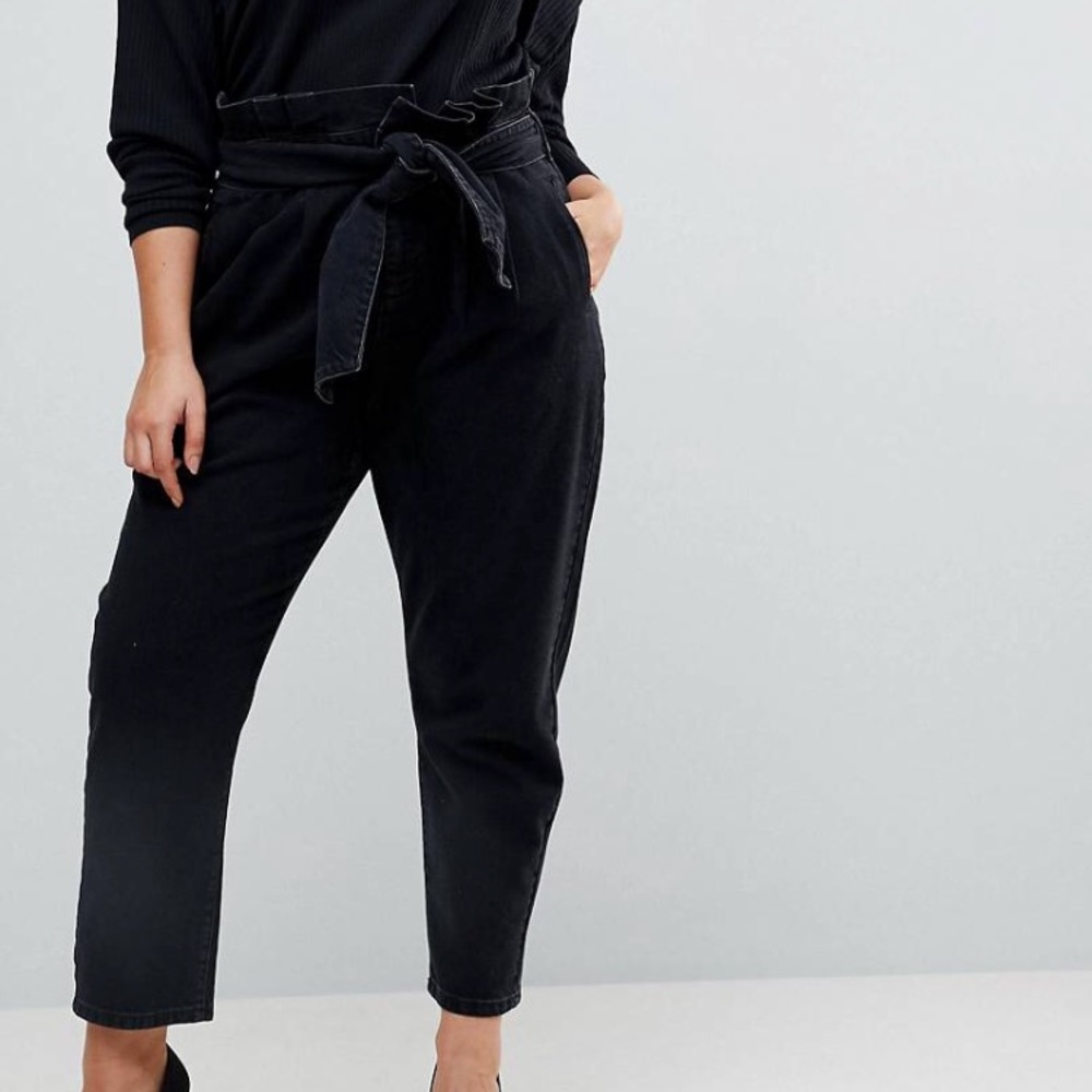 Asos Curve Paperbag waist tapered jeans 16/32